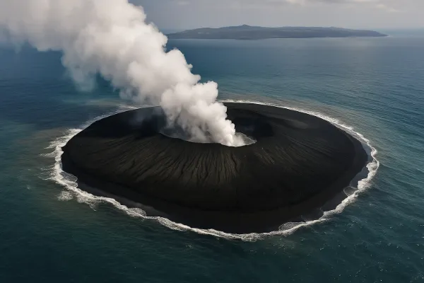 Ilha-Misteriosa-No-Oceano-Pacífico
Atividade vulcânica formando uma nova ilha no Oceano Pacífico, mostrando impactos ambientais e risco geológico.