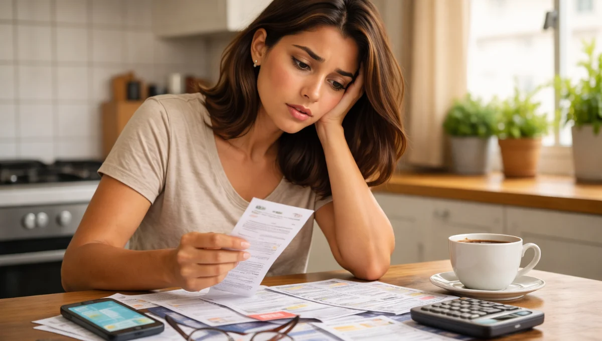 Pessoa comum analisando gastos do dia a dia em casa, representando coisas que estão ficando mais caros em 2026.