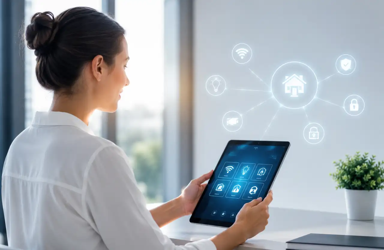 Pessoa utilizando um tablet com tecnologia inteligente representando as tecnologias que vão mudar o nosso dia a dia.