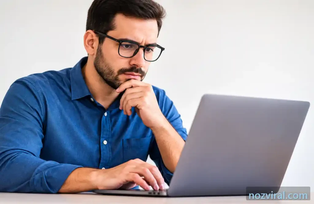 Gerenciador de senhas para empresas sendo avaliado por profissional no notebook.
